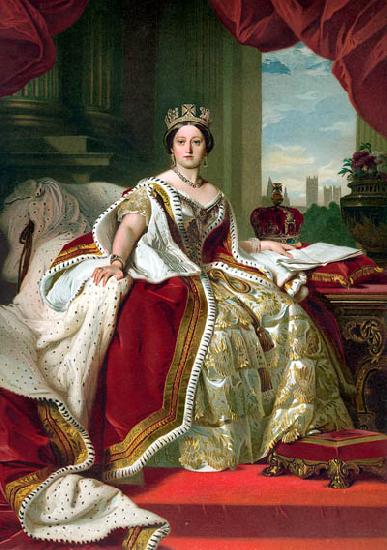 Franz Xaver Winterhalter Portrait of Queen Victoria oil painting picture